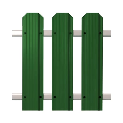 Штакетник Кантри фигурный RAL 6002 зелёный в Москве