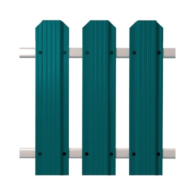 Штакетник Кантри фигурный RAL 5021 бирюзовый в Москве