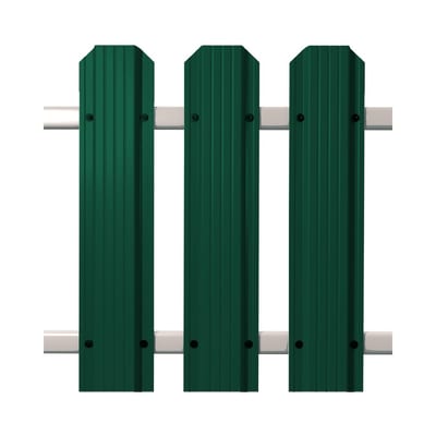 Штакетник Кантри фигурный RAL 6005 зелёный мох (зелёный, мох) в Москве